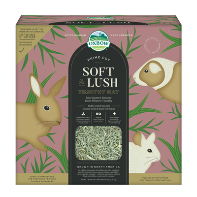 Oxbow Animal Health Prime Cut Soft & Lush Timothy Hay Small Animal Treat 80 oz 744845969190
