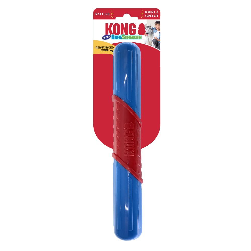 KONG CoreStrength Rattlez Dog Toy Stick Large 035585502076