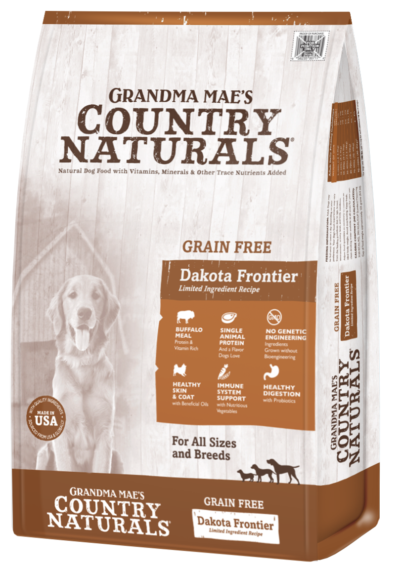 Grandma Mae's Country Naturals Grain Free LID Dry Dog Food Dakota Frontier Buffalo 22 lb 856235007884