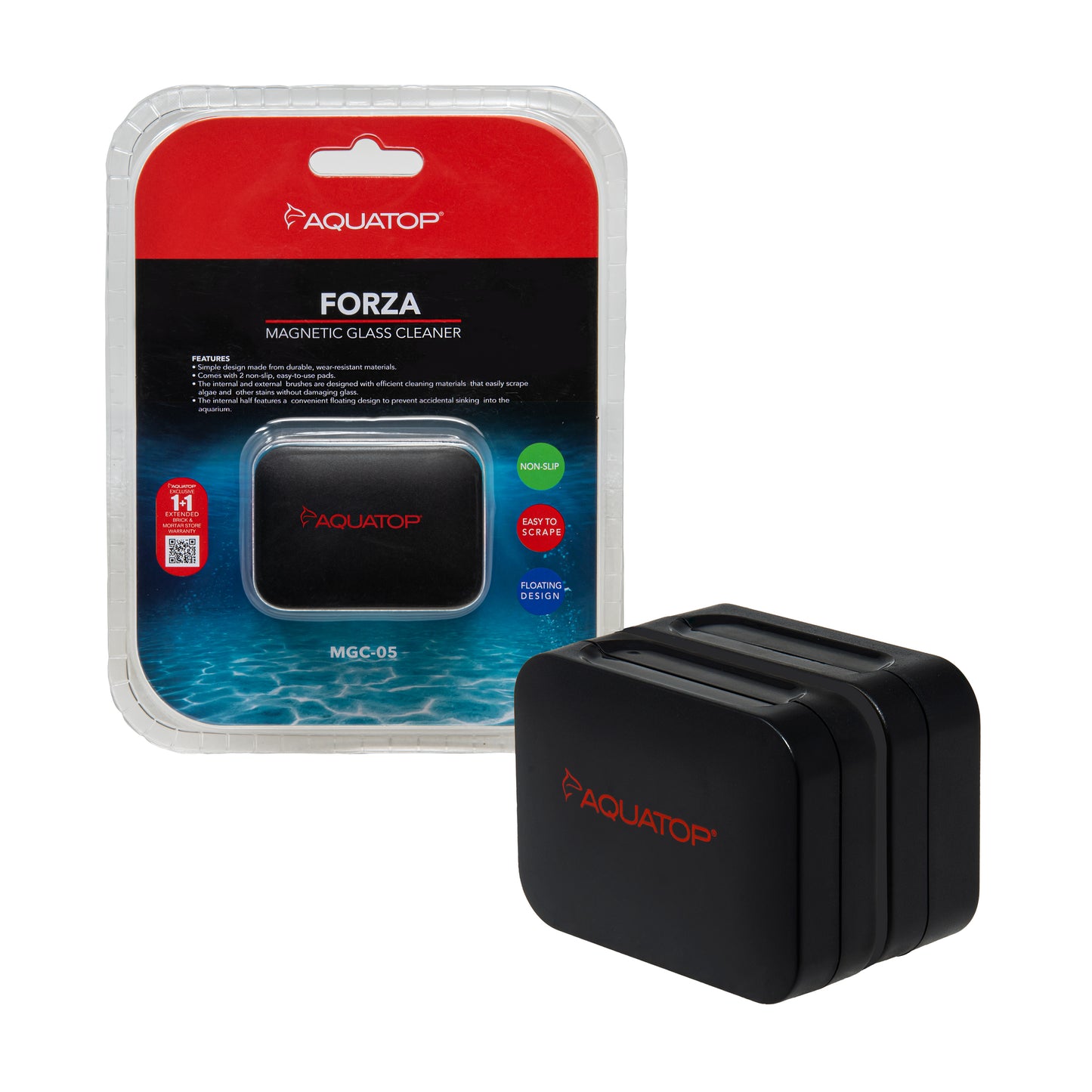 Aquatop Forza Magnetic Glass Cleaner For Glass 3/16-1/4 in 850047393456