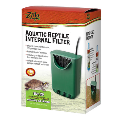 Zilla Aquatic Reptile Internal Filter, 20 Gallons