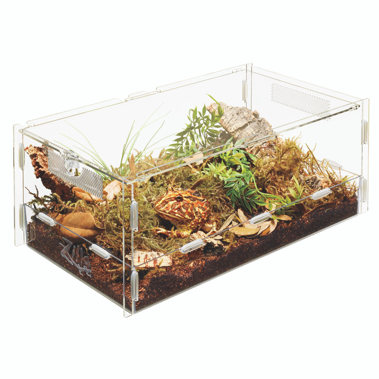 Zilla Micro Habitat Terrariums with Locking Latch Terrestrial, Large