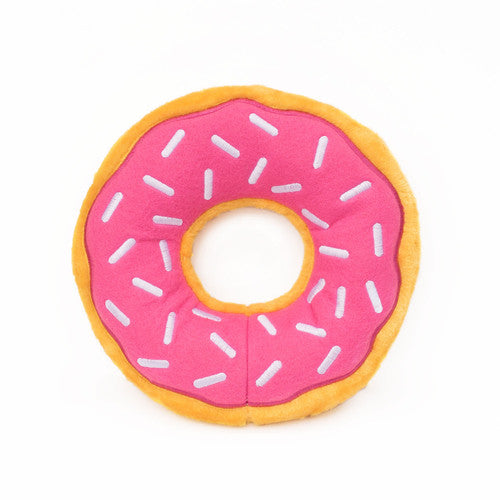 ZippyPaws Donutz Dog Toy Strawberry Jumbo XL