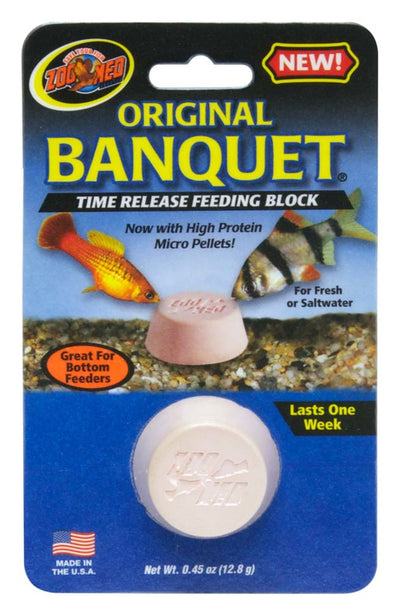 Zoo Med Original Banquet Fish Feeding Block 0.45 oz Regular