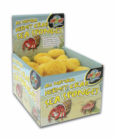 Zoo Med All Natural Hermit Crab Sea Sponge Yellow 36 Count