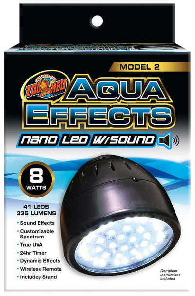 Zoo Med AquaEffects Model 2 Nano LED Light Fixture Black - Reptile