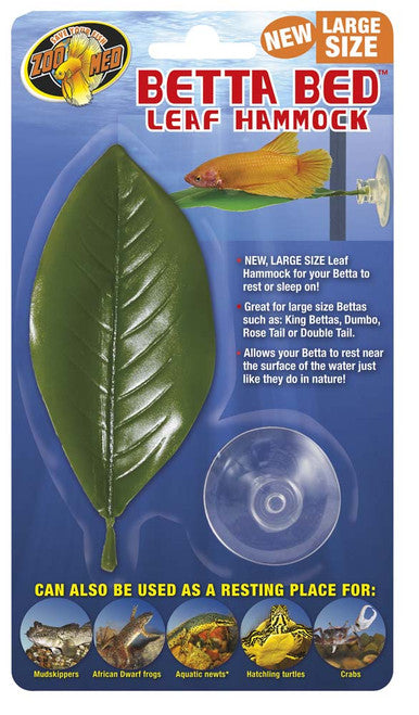 Zoo Med Betta Bed Leaf Hammock Green LG - Aquarium