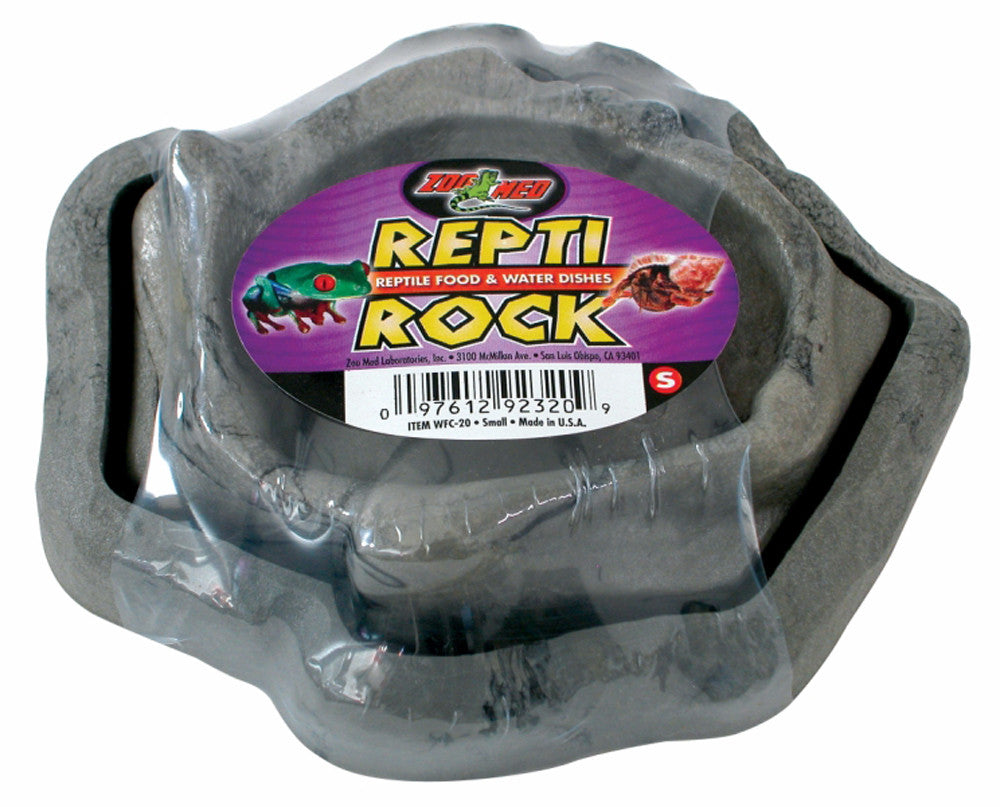 Zoo Med Combo Repti Rock Food and Water Dish Black SM