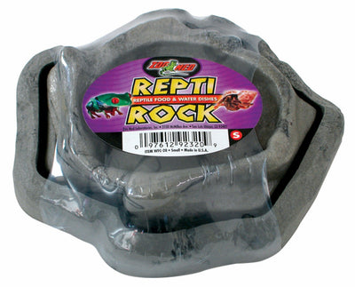 Zoo Med Combo Repti Rock Food and Water Dish Black SM