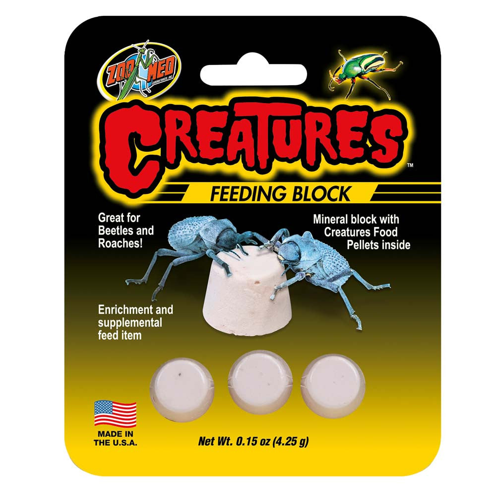 Zoo Med Creatures Feeding Block 0.15 oz 3 Pack