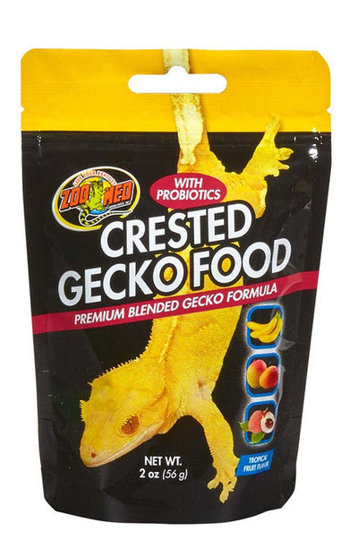 Zoo Med Crested Gecko Food Premium Blended Tropical Fruit Dry 2 oz - Reptile