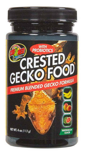Zoo Med Crested Gecko Food Premium Blended Watermelon Dry 4 oz - Reptile