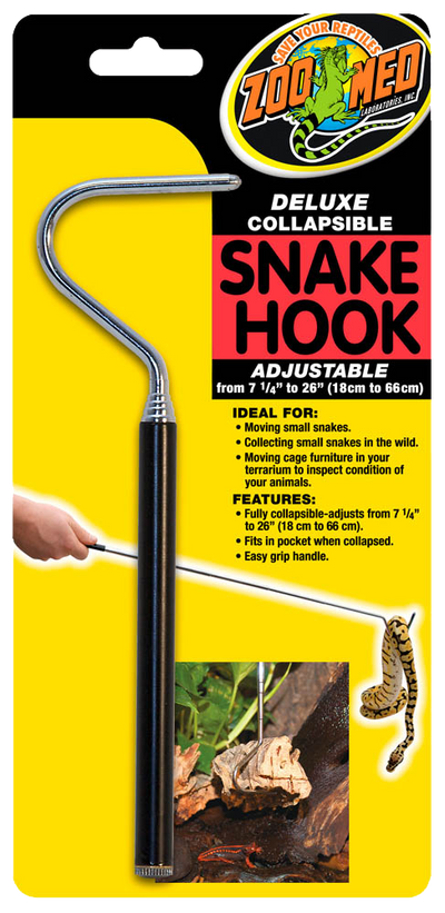 Zoo Med Deluxe Collapsible Snake Hook Black 7.25 in - 26 in