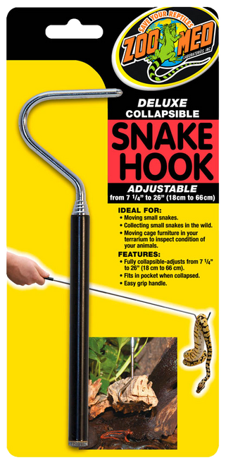 Zoo Med Deluxe Collapsible Snake Hook Black 7.25 in - 26 Reptile