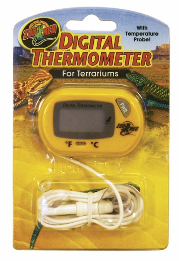 Zoo Med Digital Terrarium Thermometer Yellow