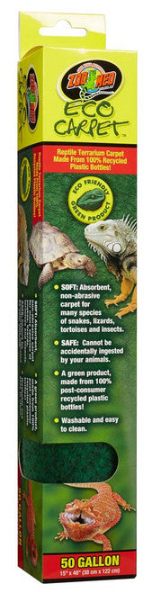 Zoo Med Eco Carpet Reptile Terrarium Green 50 Gallon 15Inches X 48Inches