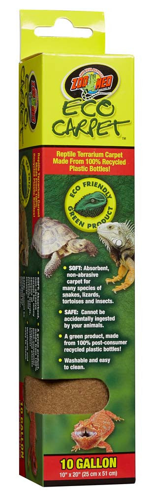 Zoo Med Eco Carpet Reptile Terrarium Carpet Tan 10 Gallon, 10Inches X 20Inches