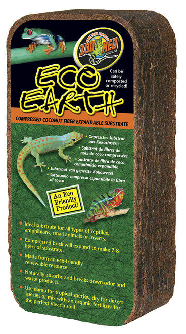 Zoo Med Eco Earth Coconut Fiber Substrate Brown 1 Pack - Reptile