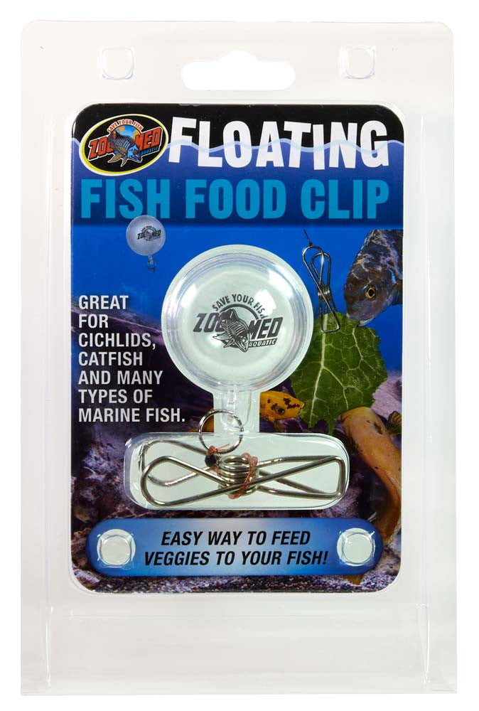 Zoo Med Floating Fish Food Clip Clear, Silver