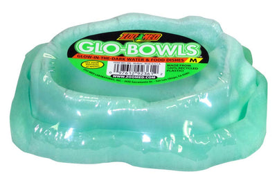 Zoo Med Glo-Bowl Glow in the Dark Combo Bowl Green MD