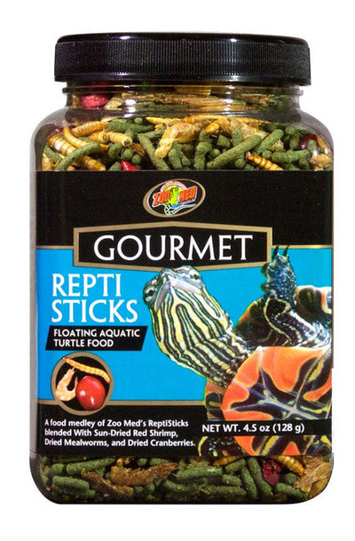 Zoo Med Gourmet Reptisticks Floating Aquatic Turtle Dry Food 4.5 oz - Reptile