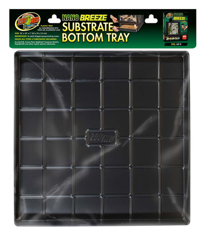 Zoo Med Nano Breeze Substrate Bottom Tray Black 10 in x 10 in