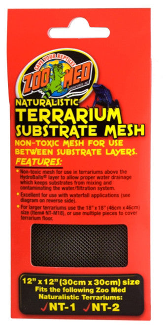 Zoo Med Naturalistic Terrarium Substrate Mesh Black 12 in x - Reptile