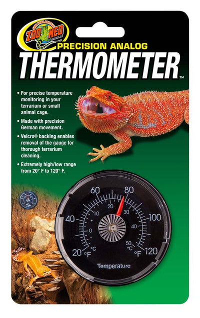 Zoo Med Precision Analog Thermometer Black (D)