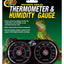 Zoo Med Precision Analog Thermometer & Humidity Gauge Black