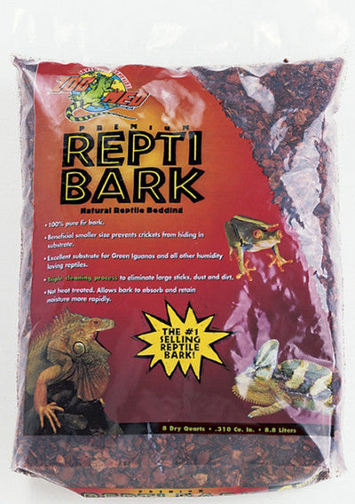 Zoo Med Premium ReptiBark Bedding Substrate Brown 8 qt - Reptile