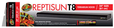 Zoo Med ReptiSun T8 Terrarium Hood Only Black 24 in - Reptile