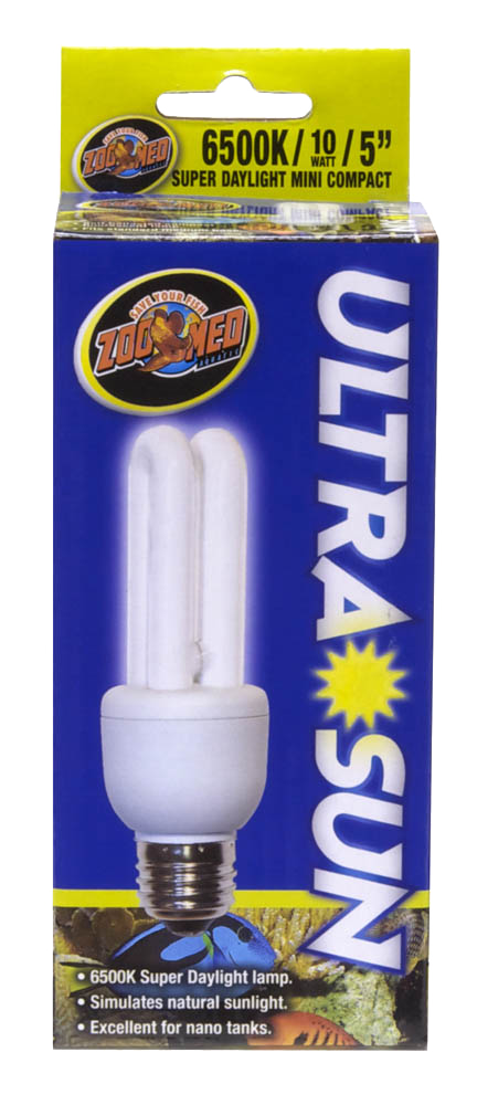Zoo Med Ultra Sun Super Daylight Mini Compact Fluorescent Lamp White 5 in