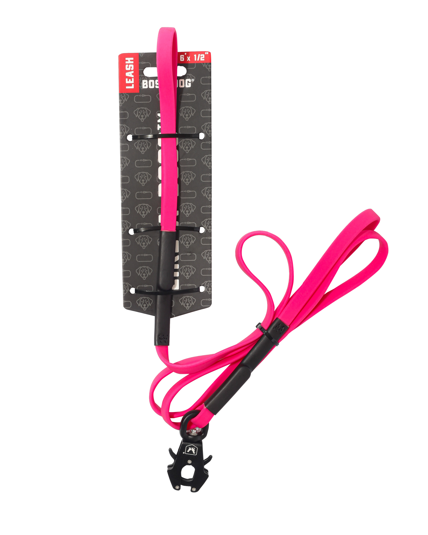 Boss Dog Tactical TPU Dog Leash Hot Pink 6 ft 850065051390