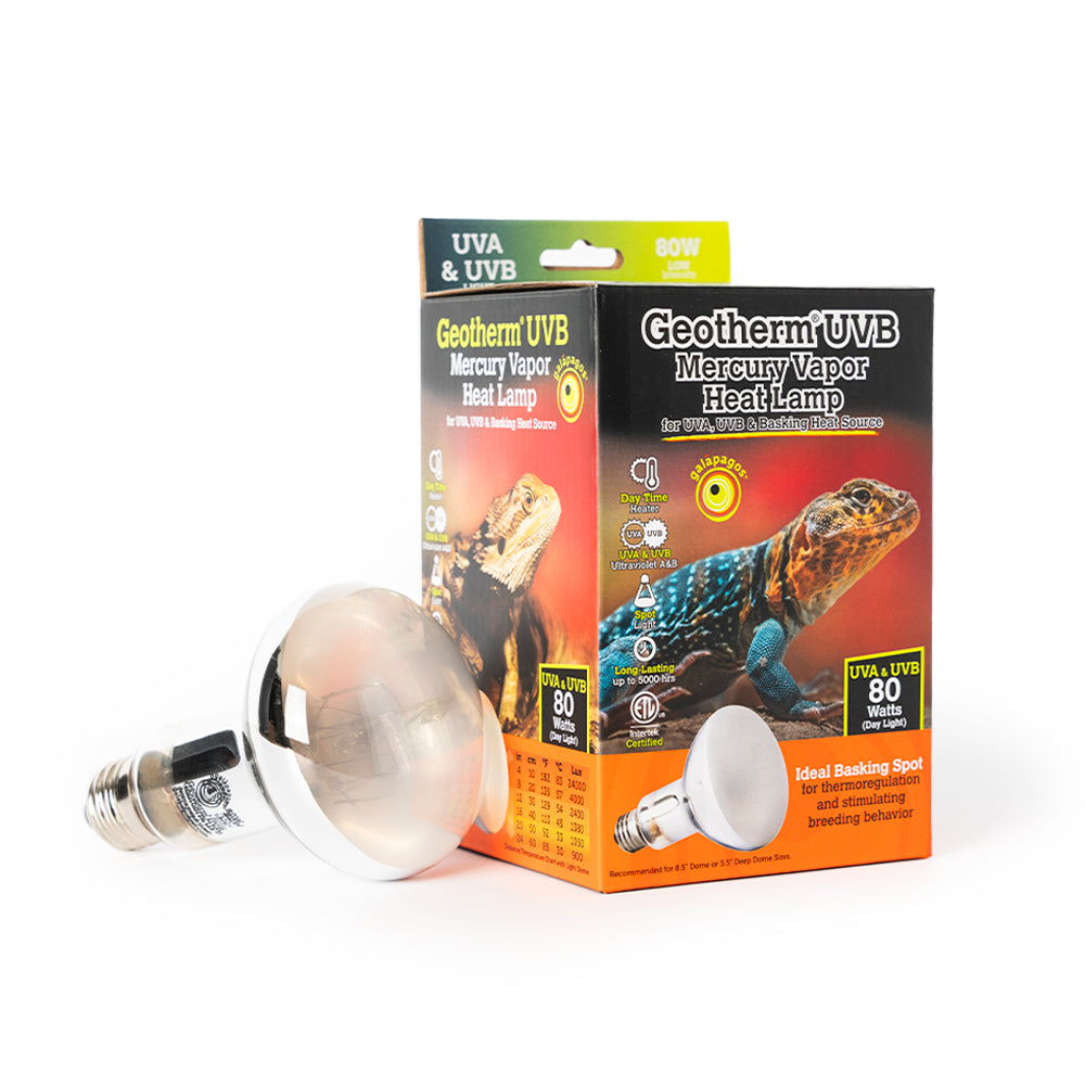 Galapagos Geotherm UVB Mercury Vapor Heat Lamp 80 W 759834057208