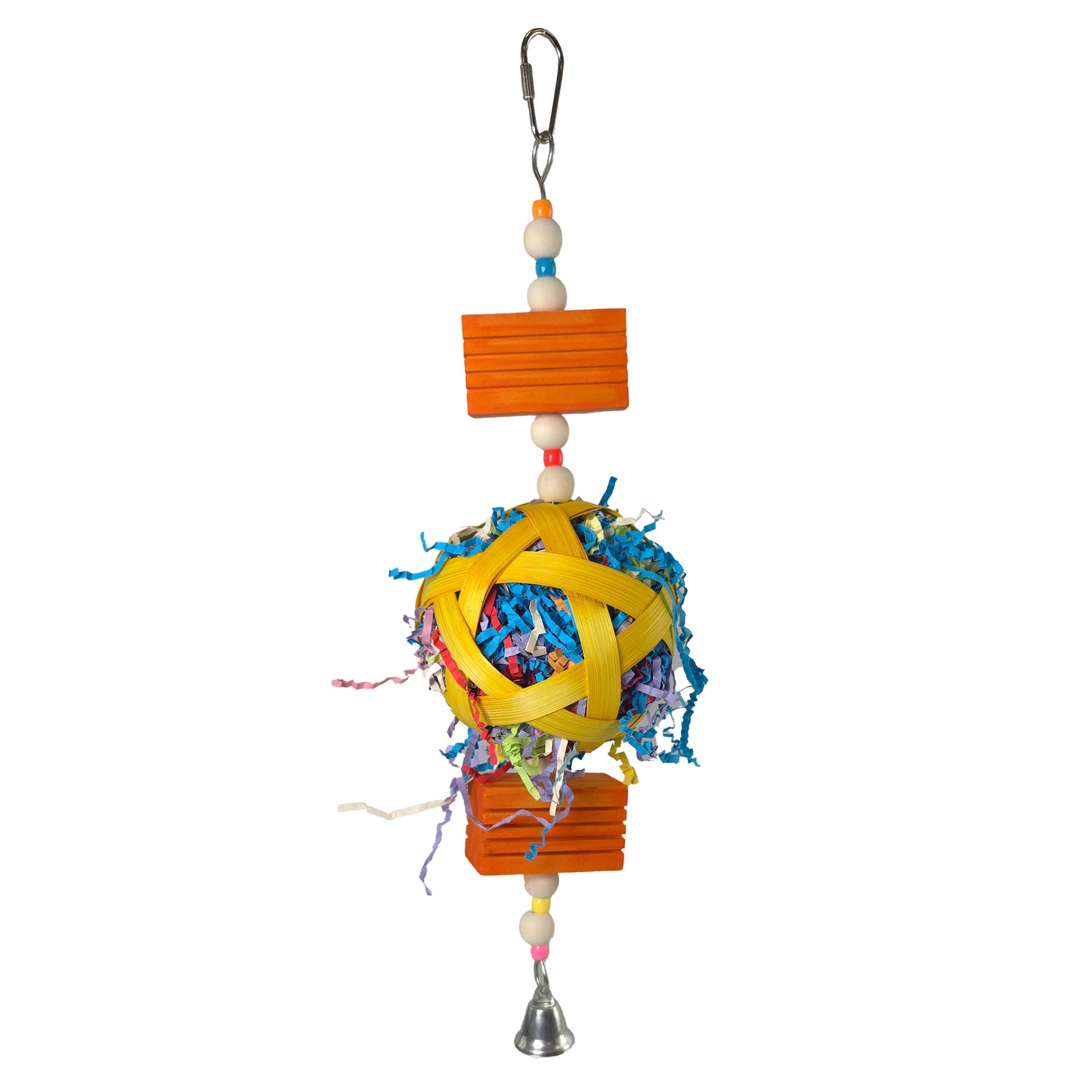 A & E Cages Happy Beaks Party Ball Hanging Bird Toy 644472991901