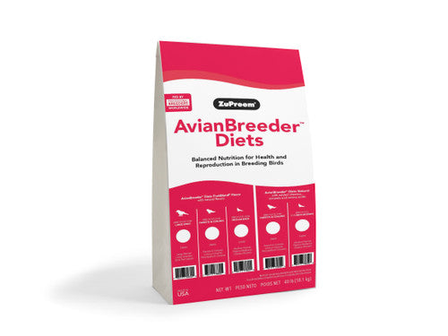 ZuPreem AvianBreeder FruitBlend Bird Food Cockatiels 40 lb