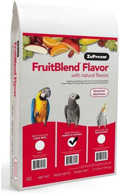 ZuPreem FruitBlend Bird Food Parrots & Conures 17.5 lb