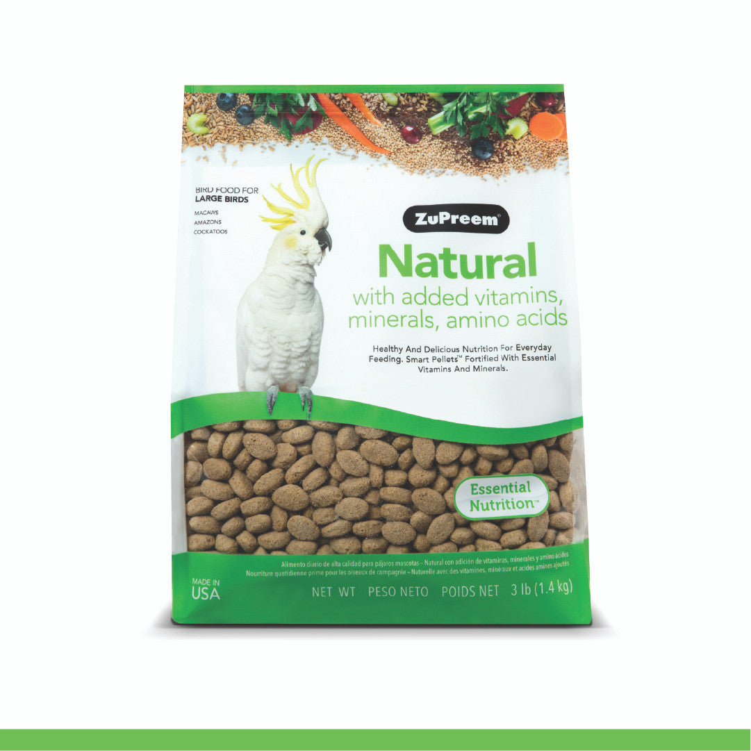 ZuPreem Natural Bird Food Large Parrots 3 lb