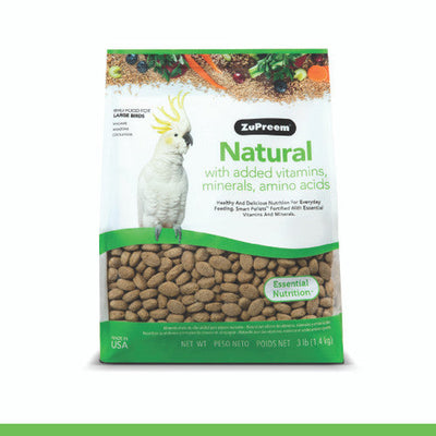 ZuPreem Natural Bird Food Large Parrots 3 lb