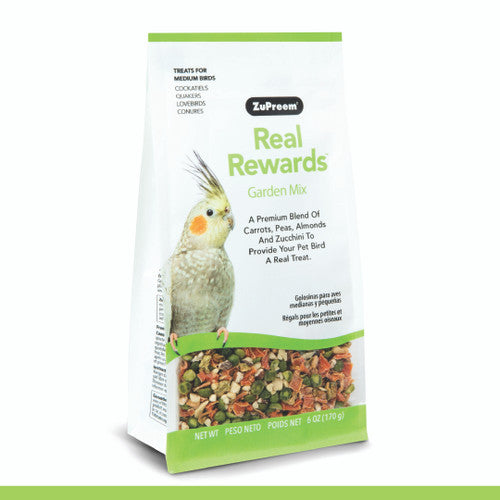 ZuPreem Real Rewards Garden Mix Bird Treats Medium Birds 6 oz