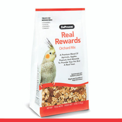 ZuPreem Real Rewards Orchard Mix Bird Treats Medium Birds 6 oz