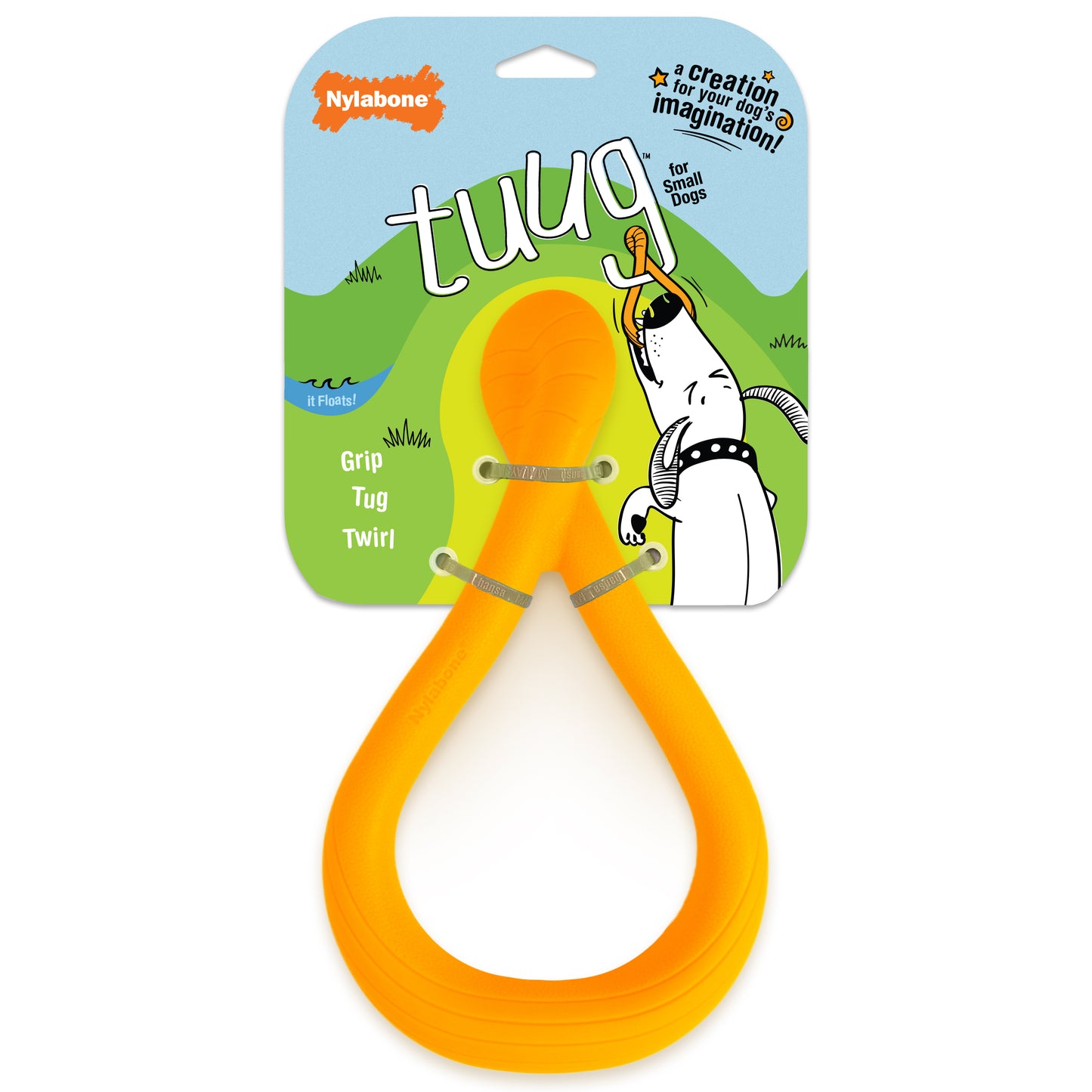 Nylabone Creative Play Tuug Dog Tug Toy Orange Small/Regular - Up To 25 Ibs. (1 ct) 018214854418