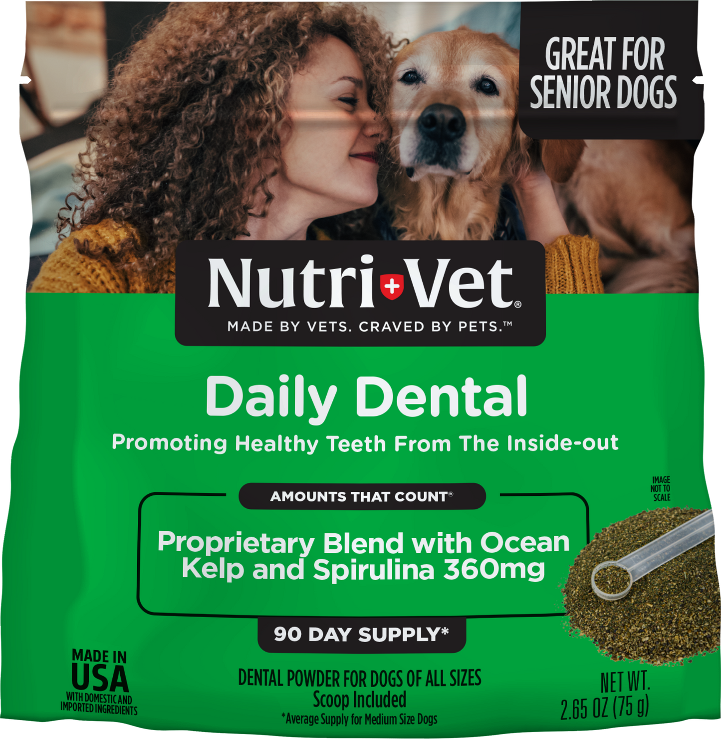 Nutri-Vet Daily Dental Powder for Dogs 2.65 oz 669125001875