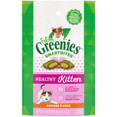 Greenies Feline Smart Bites Healthy Kitten Cat Treats Chicken 2.1 oz 642863115349