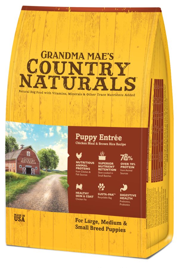 Grandma Mae's Country Naturals Premium All Natural Puppy Dry Dog Food Chicken 24 lb 856235007921