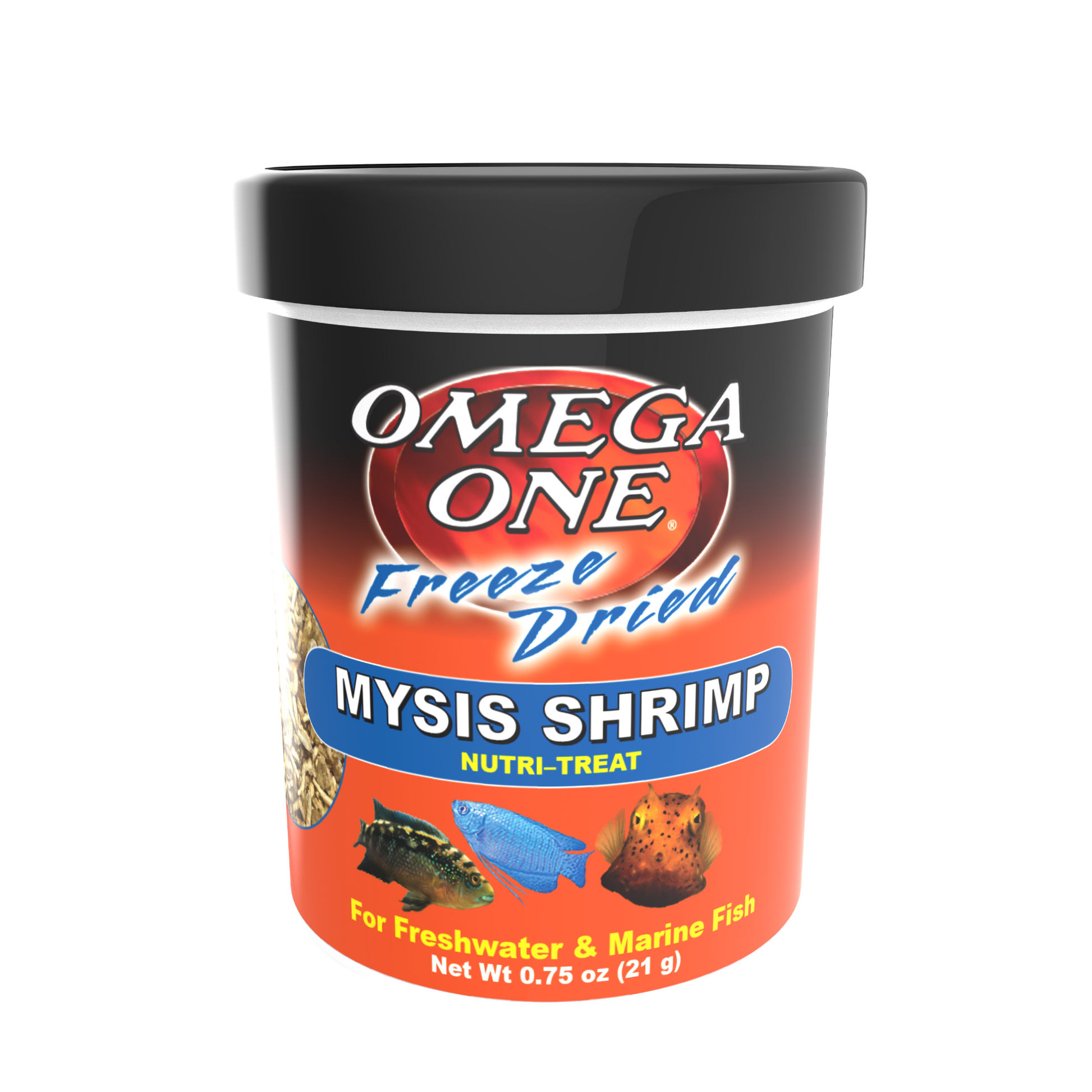 Omega One Freeze Dried Mysis Shrimp Fish Food .75 oz 698220003514
