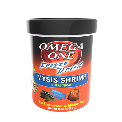 Omega One Freeze Dried Mysis Shrimp Fish Food .75 oz 698220003514