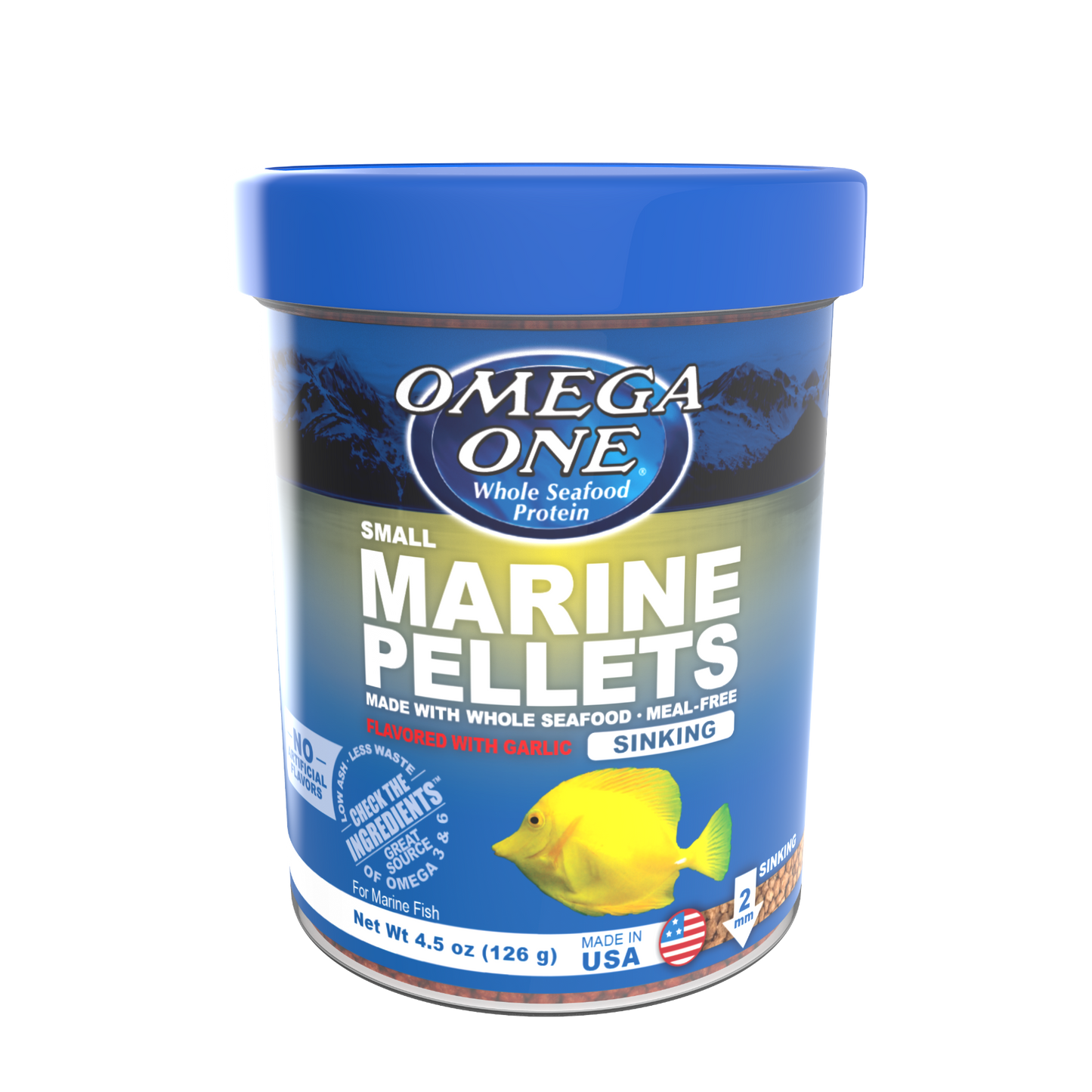 Omega One Marine Sinking Pellet Fish Food Small Pellets 4.5 oz 698220023116