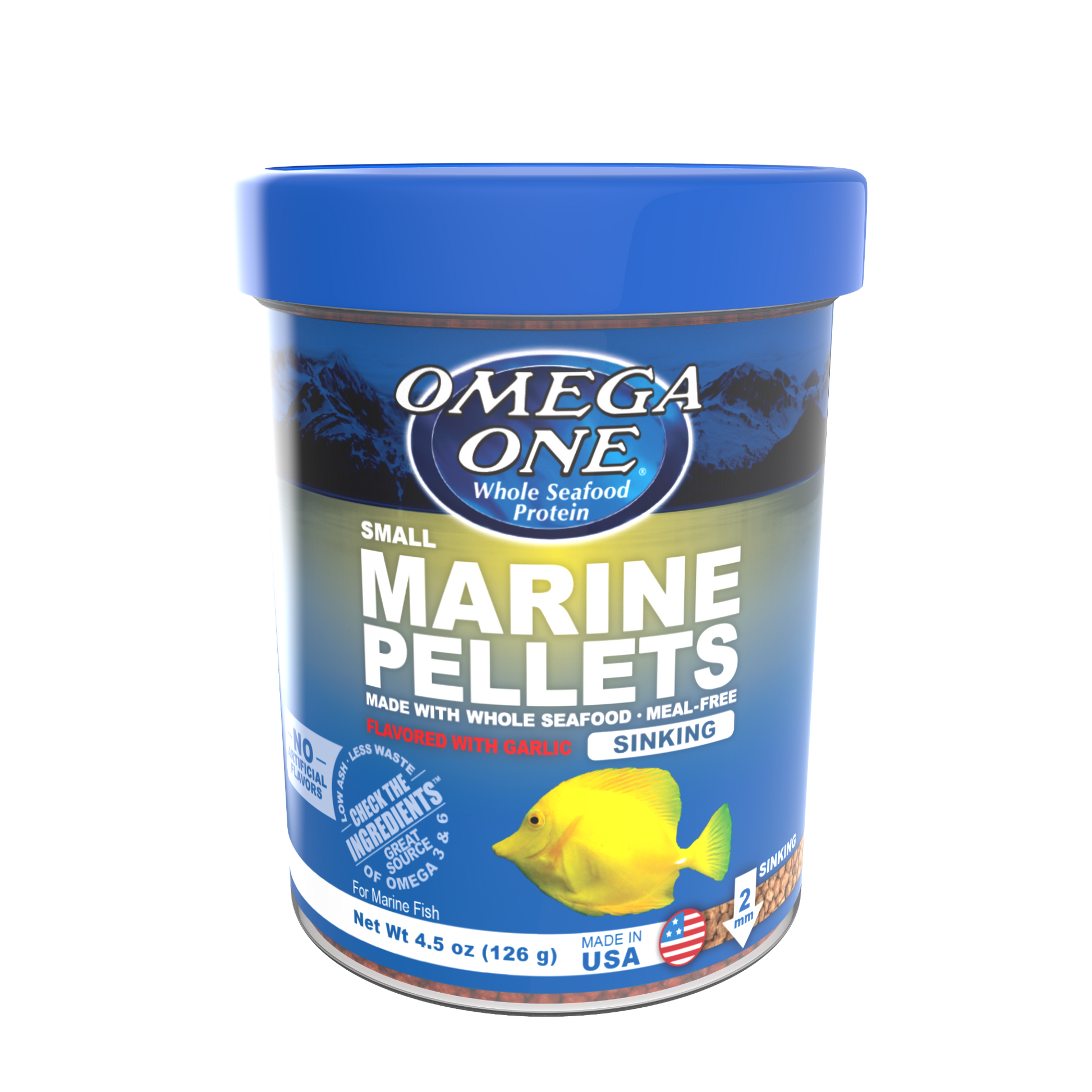 Omega One Marine Sinking Pellet Fish Food Small Pellets 4.5 oz 698220023116