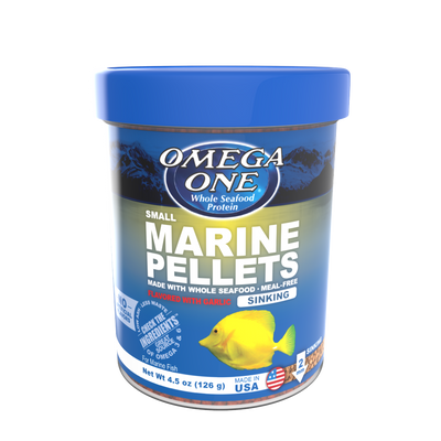 Omega One Marine Sinking Pellet Fish Food Small Pellets 4.5 oz 698220023116